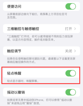 额敏苹果授权维修站分享iPhone轻点无法唤醒怎么办 