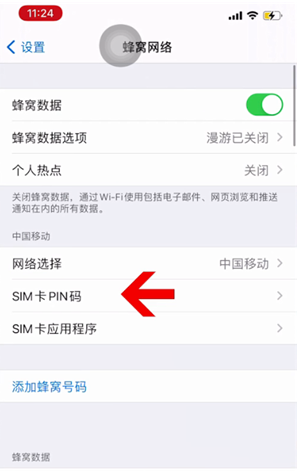 额敏苹果14维修网分享如何给iPhone14的SIM卡设置密码 