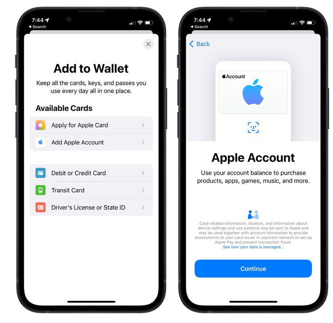 额敏苹果手机维修分享iOS 15.5钱包App如何添加 Apple 账户 